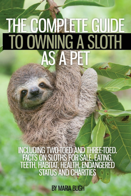 The Complete Guide to Owning a Sloth as a Pet including Two-Toed and Three-Toed.  Facts on Sloths for Sale, Eating, Teeth, Habitat, Health, Endangered Status and Charities