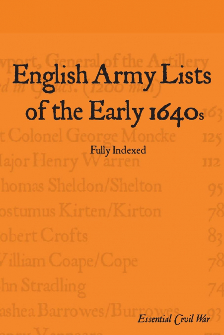 English Army Lists of the Early 1640s