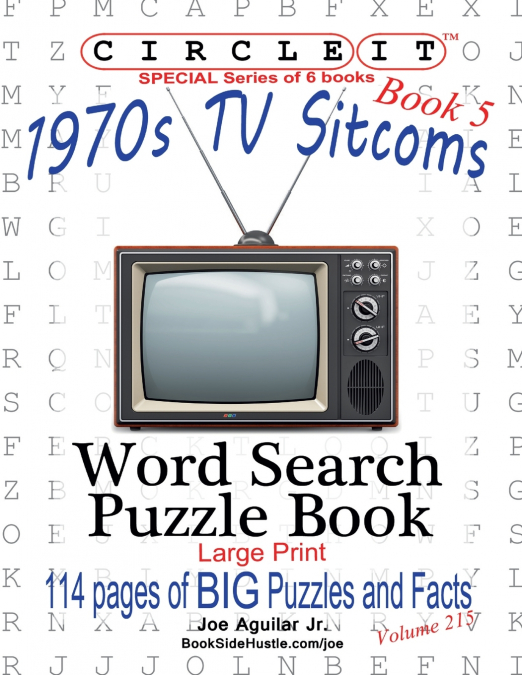 Circle It, 1970s Sitcoms Facts, Book 5, Word Search, Puzzle Book