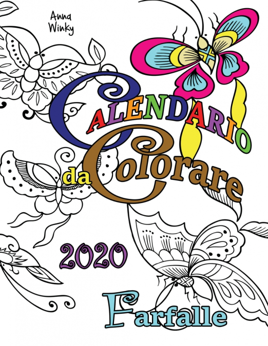 Calendario da Colorare 2020 Farfalle
