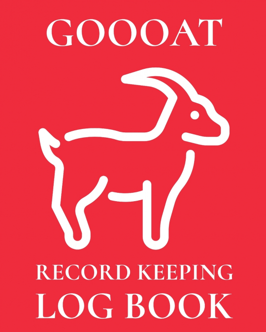 Goooat Record Keeping Log Book