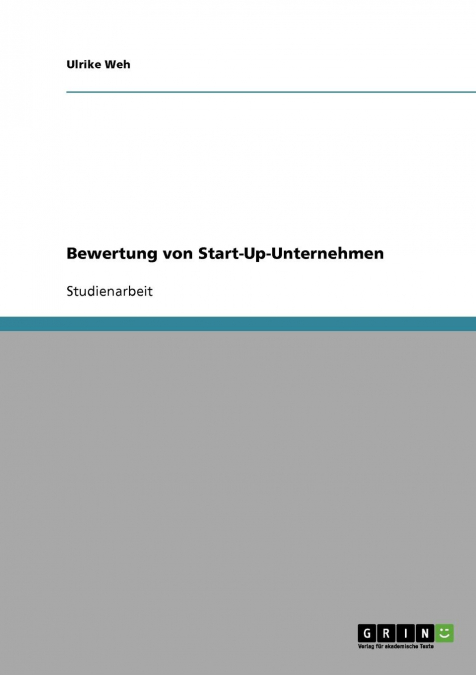 Bewertung von Start-Up-Unternehmen