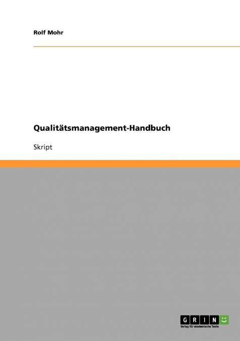 Qualitätsmanagement-Handbuch