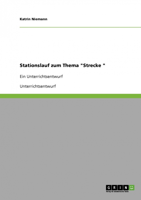 Stationslauf zum Thema 'Strecke '