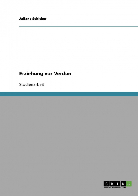 Erziehung vor Verdun