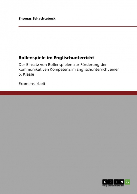 Rollenspiele im Englischunterricht
