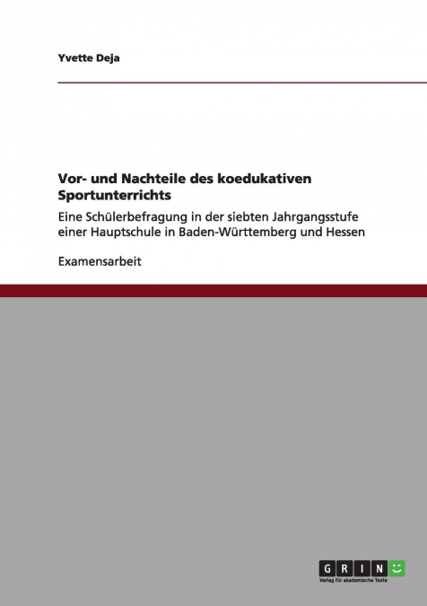 Vor- und Nachteile des koedukativen Sportunterrichts
