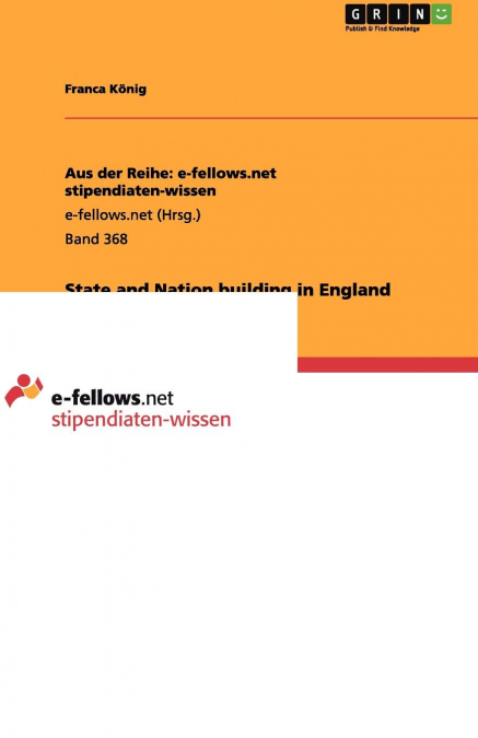 State and Nation building in England