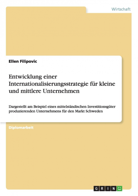 Entwicklung einer Internationalisierungsstrategie für kleine und mittlere Unternehmen