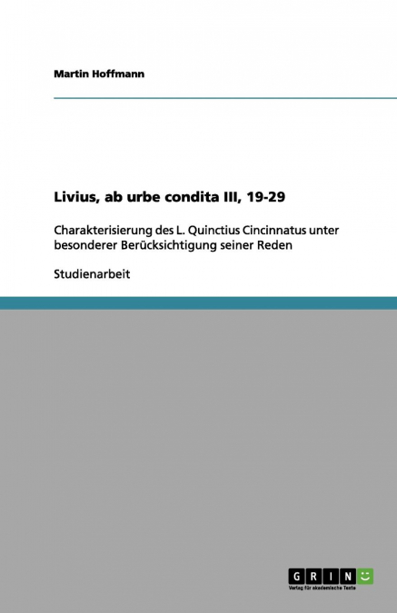 Livius, ab urbe condita III, 19-29