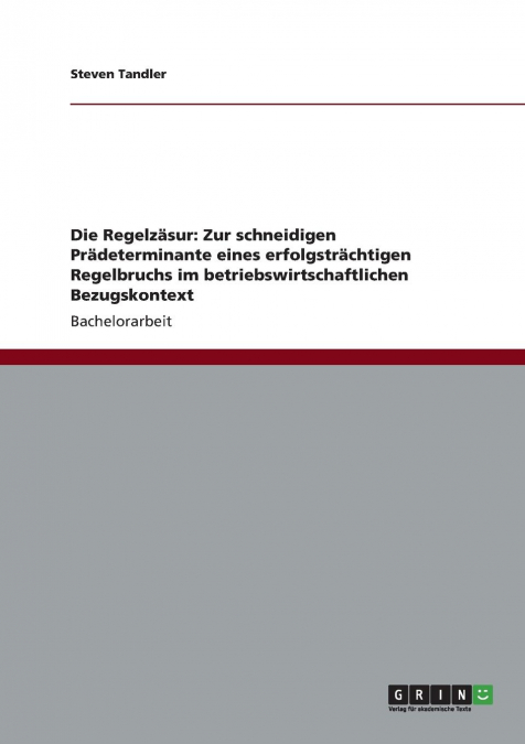 Die Regelzäsur