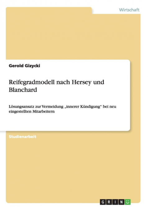 Reifegradmodell nach Hersey und Blanchard