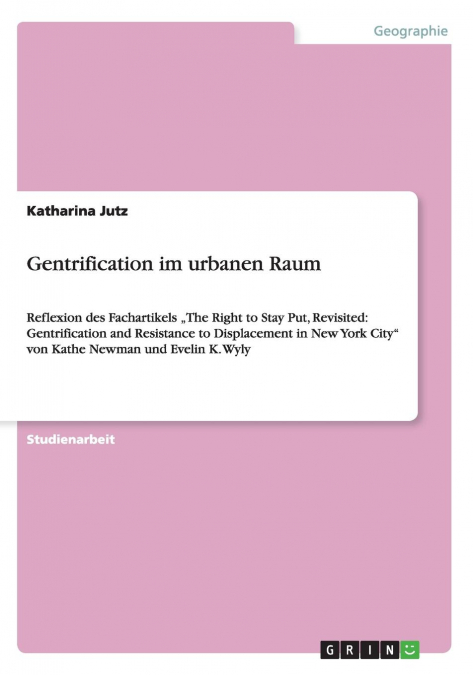 Gentrification im urbanen Raum