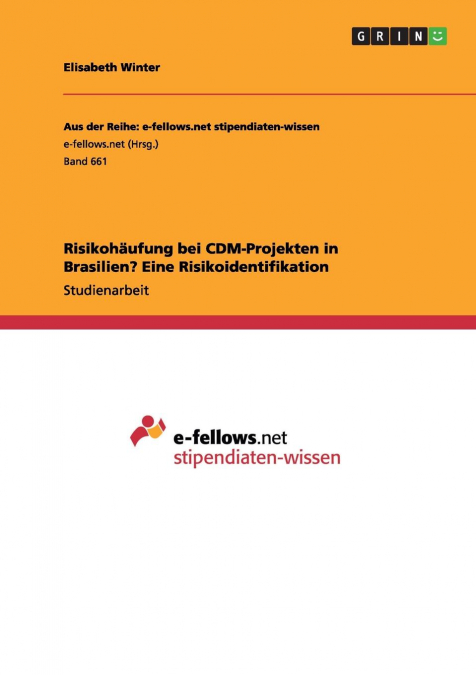 Risikohäufung bei CDM-Projekten in Brasilien? Eine Risikoidentifikation