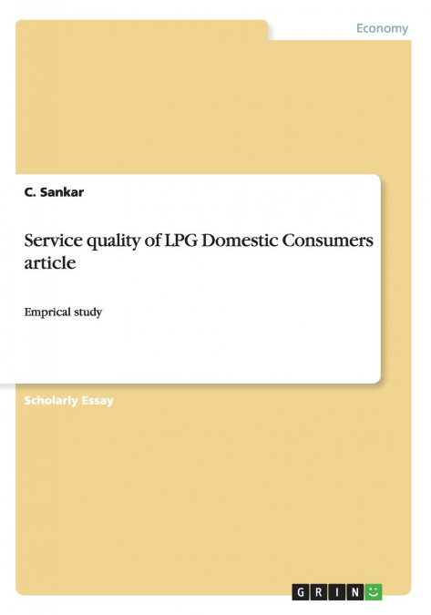 Service quality of LPG Domestic Consumers article
