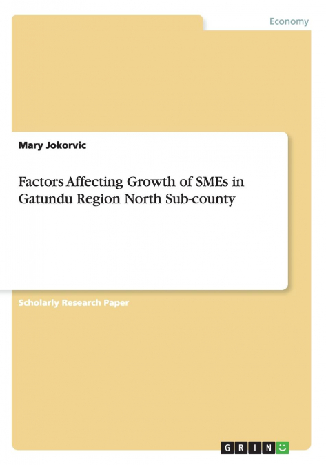 Factors Affecting Growth of SMEs in Gatundu Region North Sub-county