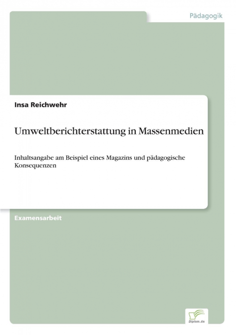 Umweltberichterstattung in Massenmedien