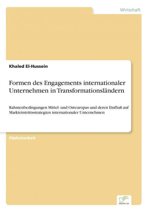 Formen des Engagements internationaler Unternehmen in Transformationsländern