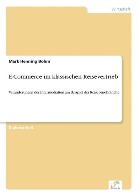 E-Commerce im klassischen Reisevertrieb