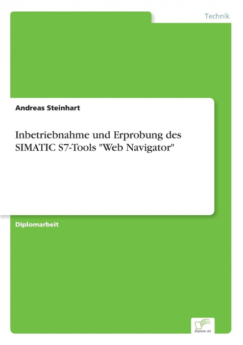 Inbetriebnahme und Erprobung des SIMATIC S7-Tools 'Web Navigator'