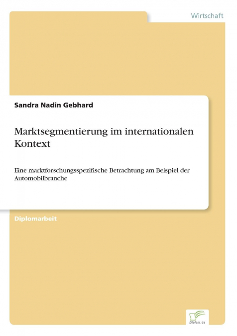 Marktsegmentierung im internationalen Kontext
