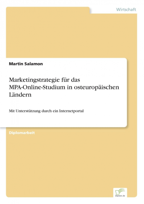 Marketingstrategie für das MPA-Online-Studium in osteuropäischen Ländern