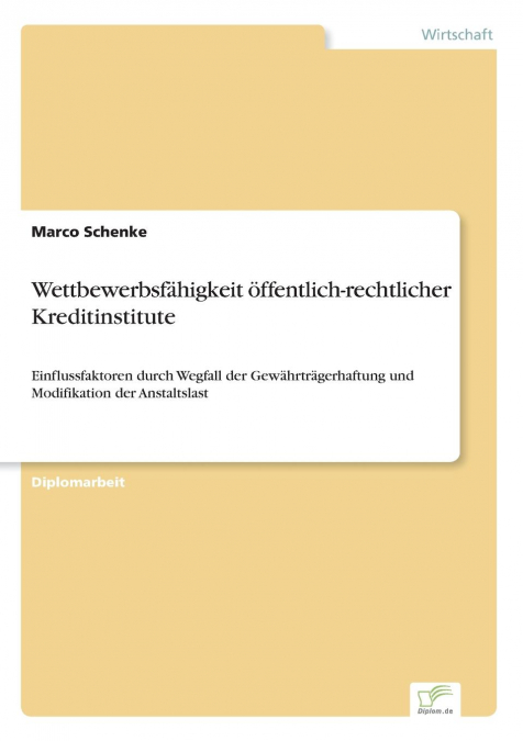 Wettbewerbsfähigkeit öffentlich-rechtlicher Kreditinstitute