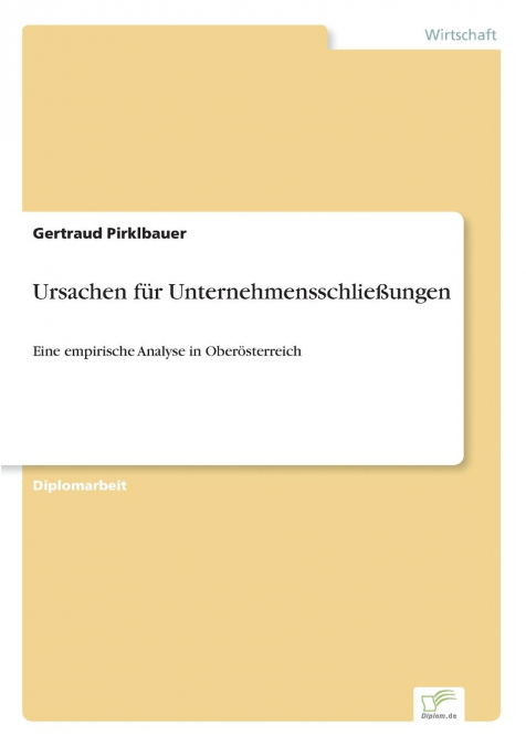 Ursachen für Unternehmensschließungen