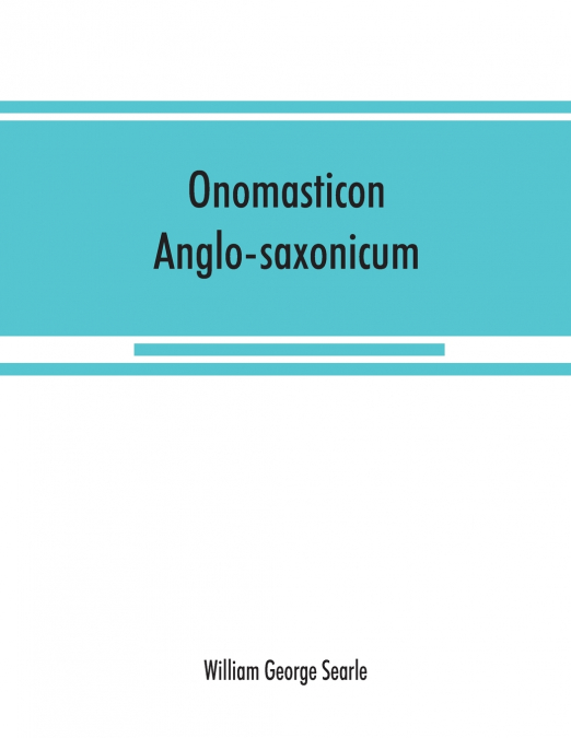 Onomasticon anglo-saxonicum