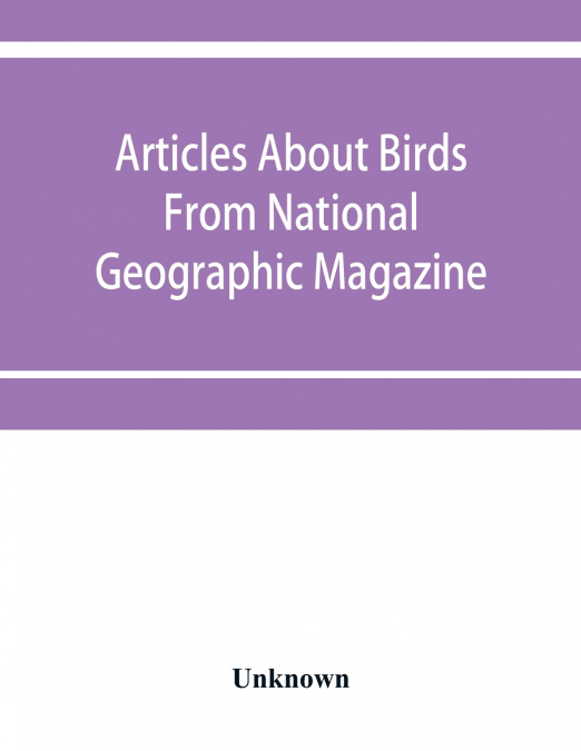 Articles about birds from National geographic magazine