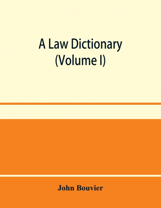 A law dictionary