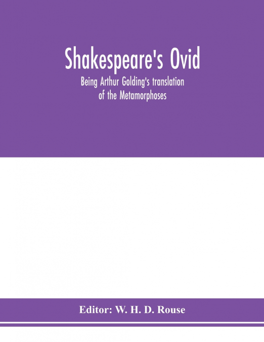 Shakespeare’s Ovid