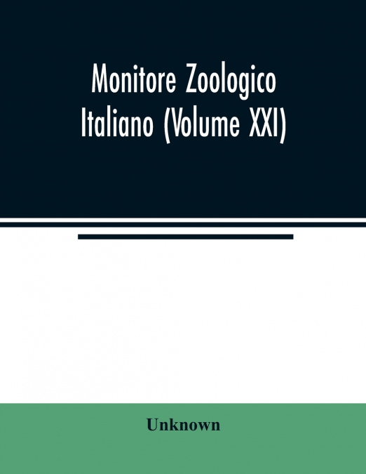 Monitore zoologico italiano (Volume XXI)