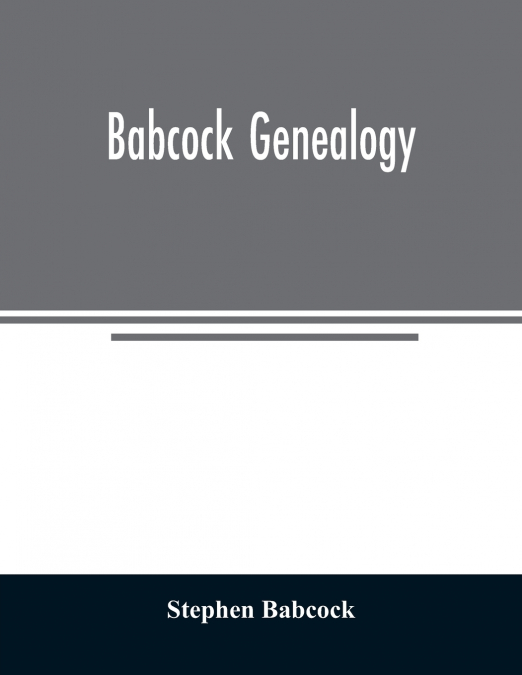 Babcock genealogy