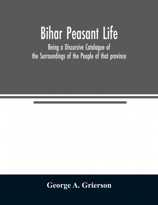 Bihār Peasant Life