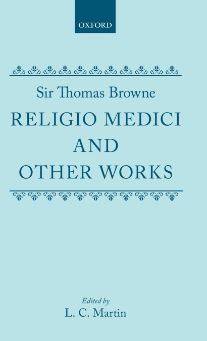 RELIGIO MEDICI MARTIN C