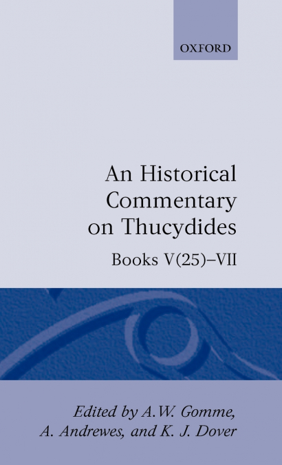 A Historical Commentary on Thucydides