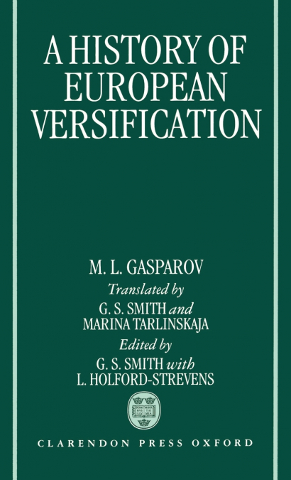 A History of European Versification