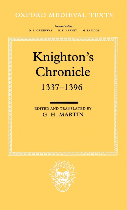 Knighton’s Chronicle 1337-1396