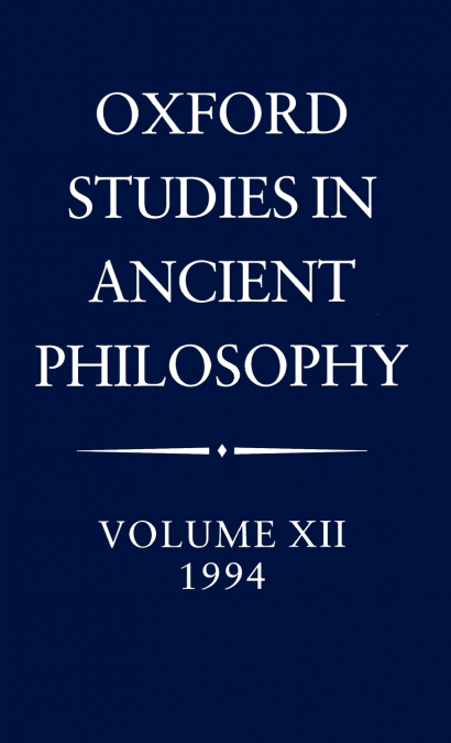 Oxford Studies in Ancient Philosophy
