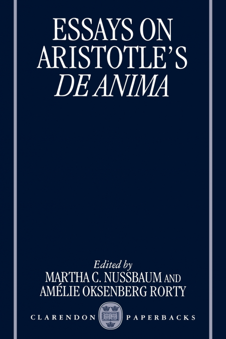 Essays on Aristotle’s de Anima