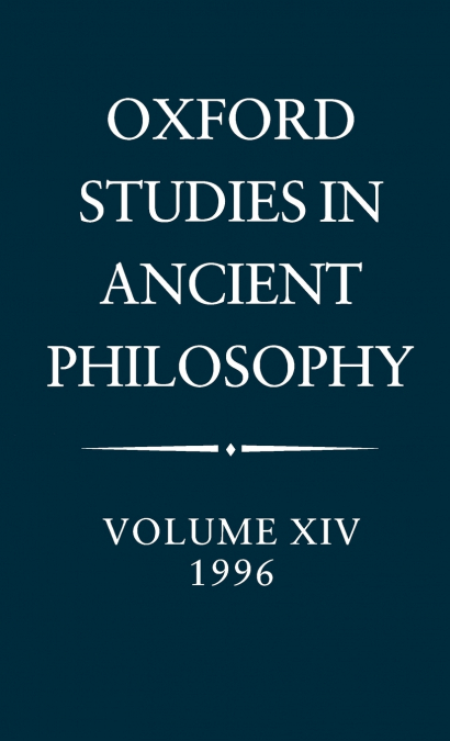 Oxford Studies in Ancient Philosophy
