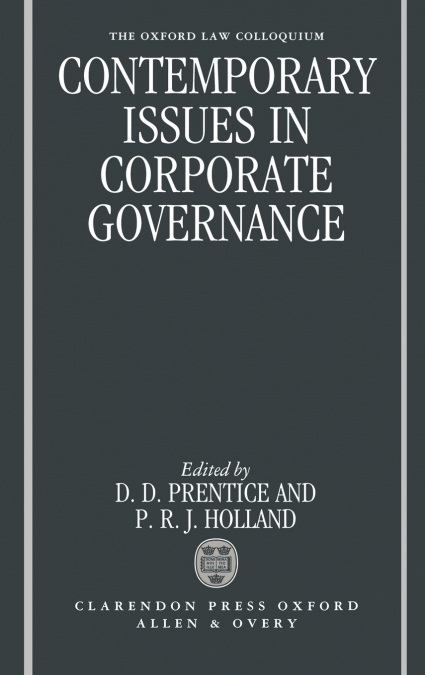 Contemporary Issues in Corporate Governance