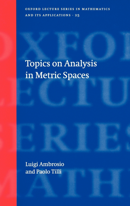 Topics on Analysis in Metric Spaces