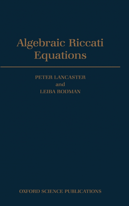 Algebraic Riccati Equations