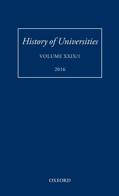 HISTORY OF UNIVERSITIES VOL 29/1 HOU C