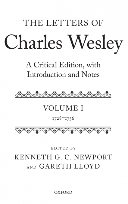 LETTERS OF CHARLES WESLEY V1 C