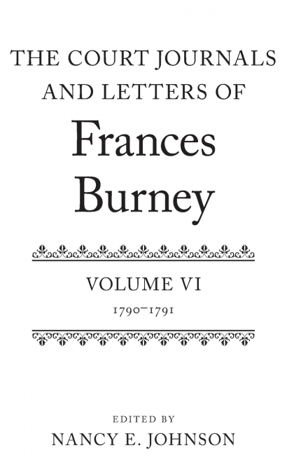Court Journals and Letters of Frances Burney