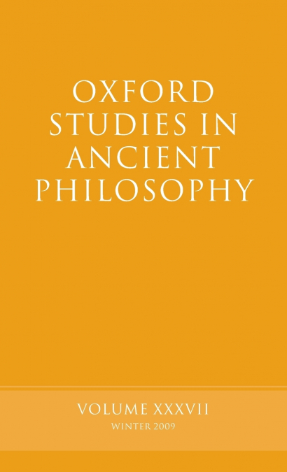 Oxford Studies in Ancient Philosophy