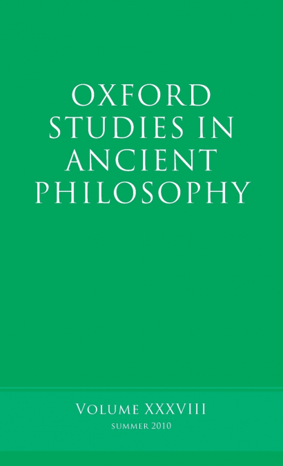 Oxford Studies in Ancient Philosophy